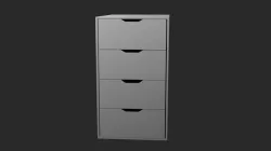 Modern Drawer and table support drawer 3D model