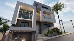 Modern house exterior design  3D model