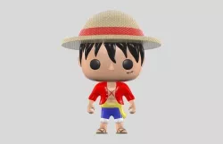 Monkey D Luffy Funko Pop Style 3D model