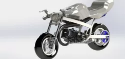 Motor bike full build 50cc 3D model