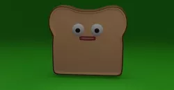 Mr Toast Low-poly 3D model