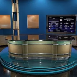 News Room - Talk show Set 3D model