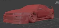 nissan gt  r34   3D model