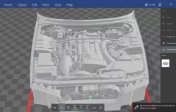 nissan skyline r33 rb26dett engine bay replica 3D model