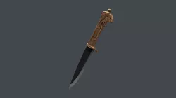 Old knife Low-poly 3D model