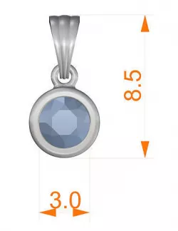 One Diamond Pendant 3D model