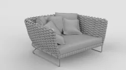 Paola Lenti Ami Sofa Light Gray 3D model