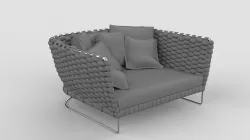 Paola Lenti Ami Sofa Medium Gray 3D model
