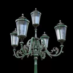 Parisian Style Lamppost 3D model Low-poly 3D model