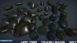 PBR Trash bags v1 Low-poly 3D model