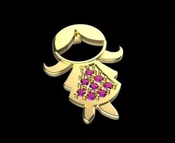 Pendant boneca 3D model