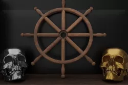 pirate skulls 3D model