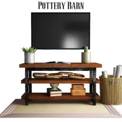 Pottery Barn Griffin Reclaimed Wood Media Console 3D model