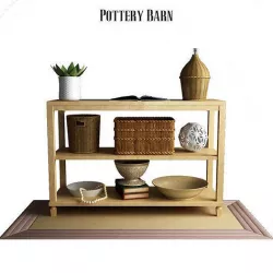 Pottery Barn Sausalito Console Table 3D model