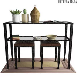 Pottery Barn Tanner Console Table - Bronze Finish 3D model