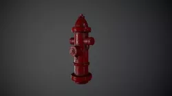 Red painted old vintage fire hydrant 3D model