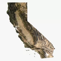 Relief map of California 3D model 3D model