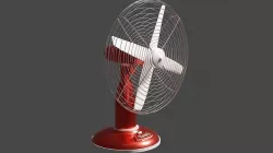 Retro Desktop Fan 3D model