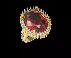 Ring oval 3D model