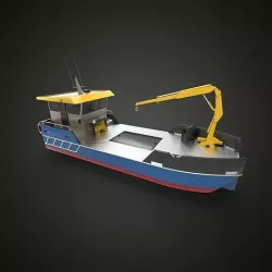River crane boat 3D model