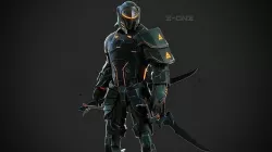Robot E-One Character Low-poly 3D model