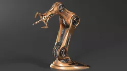 ROBOTIC ARM 5 Rigged and Animated 3D model