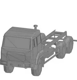 russian military truck Kamaz 43118 3D model
