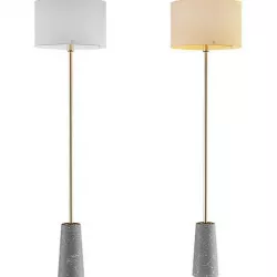 Scandinavian style floor lamp on marble base 3D model