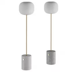 Scandinavian style floor lamp on marble base 3D model