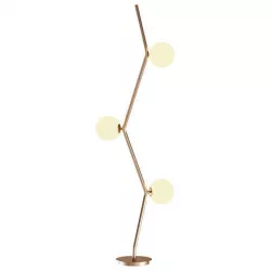 Scandinavian style floor lamp with glass ball shades 3D model