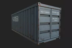 ship container - rust  3D model
