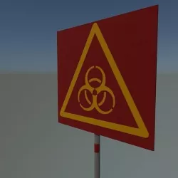 sign biohazard Low-poly 3D model