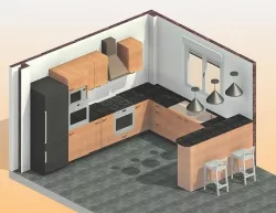 Small kitchen revit  3D model