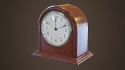 Small vintage table clock Low-poly 3D model