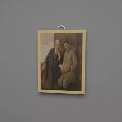 Stalin and Lenin painting Low-poly 3D model