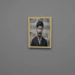 Stalin young wall frame Low-poly 3D model