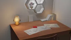 Study desk 3D model