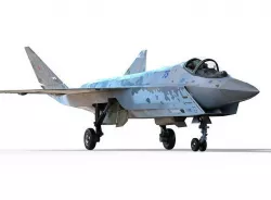Sukhoi checkmate T-75 LTS Low-poly 3D model