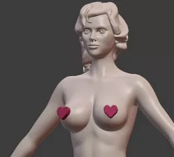 Thicc Female by 3D Flippa Low-poly 3D model