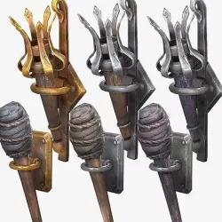 Torch Lighting Pack Low-poly 3D model
