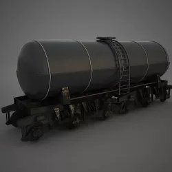 Train tank car - tank car 3D model