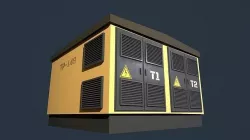 Transformer substation Low-poly 3D model