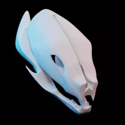 Undertale Character Gaster Blaster Low Poly Low-poly 3D model