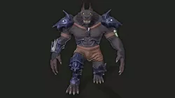 Werewolf warrior Low-poly 3D model