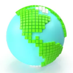 world map cubes 3D model