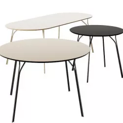 Woud - Tree Dining Table Set 3D model