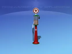1920s era Texaco Gas Pump 3D model