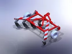 300HP SubSolier Chisel Plow 4 m Wide 3D model