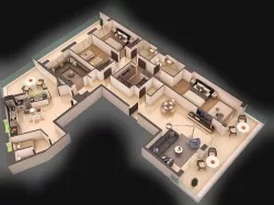 3d apartment floorplan 3D model