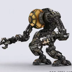 3DRT - Mech robot engineer - 03 Low-poly 3D model